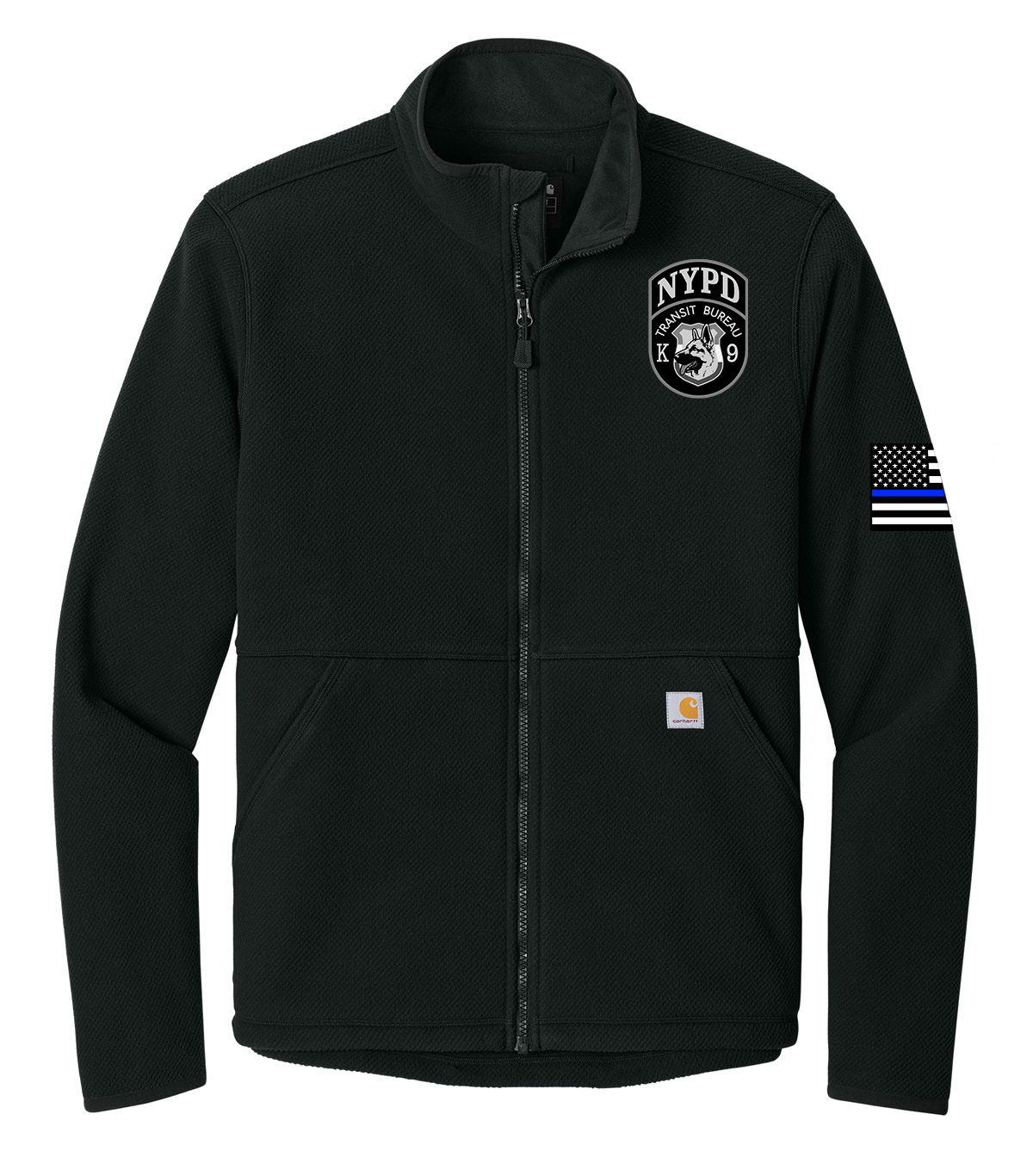 NYPD Transit K9 Carhartt Textured Full-Zip Fleece Jacket