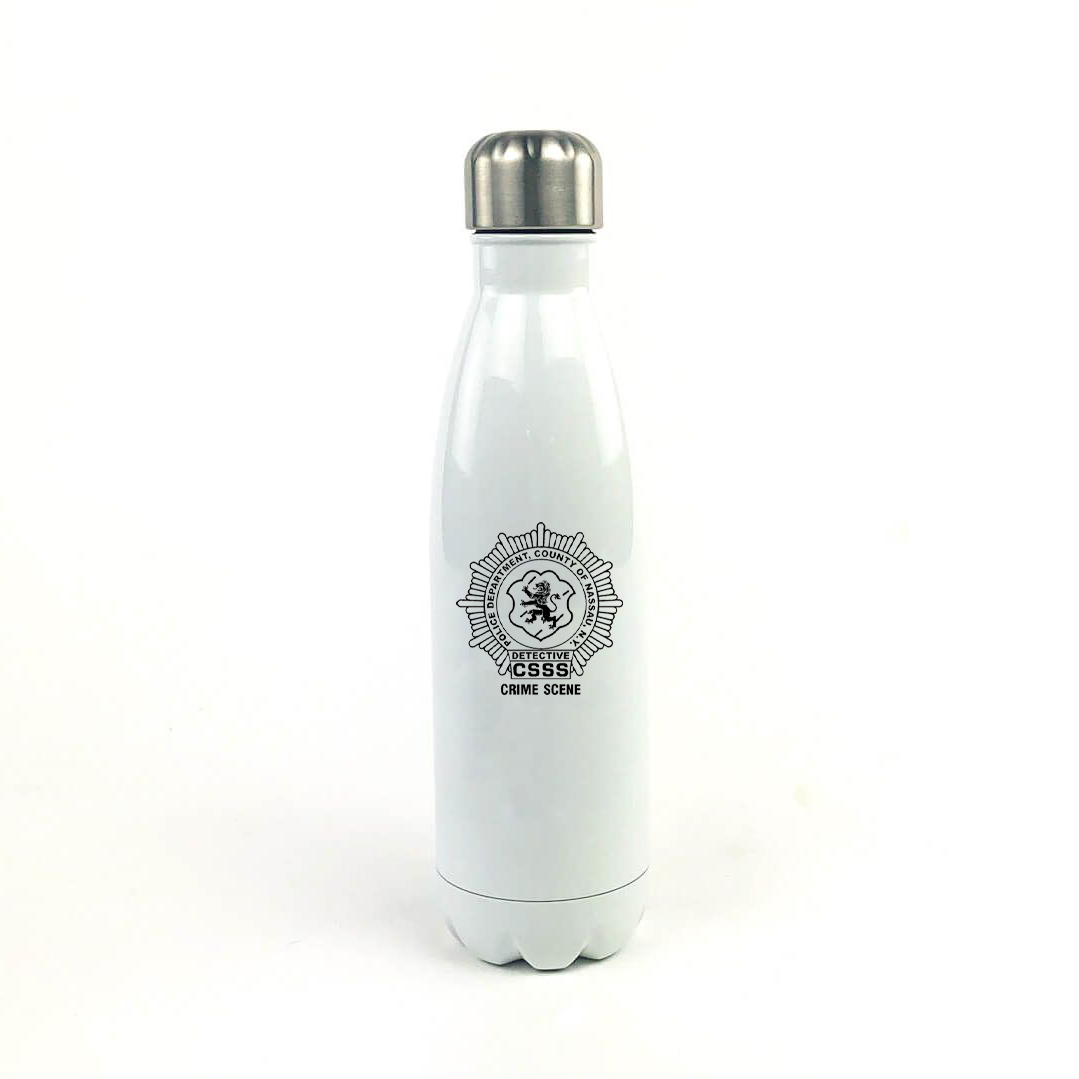 NCPD Crime Scene 17 Oz. White Stainless Steel Water Bottle