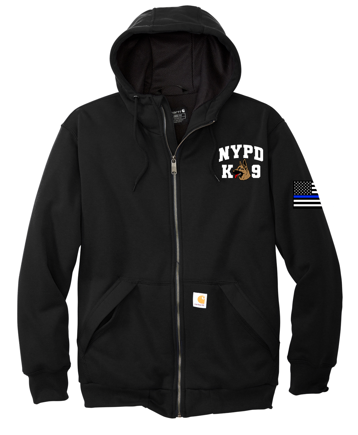 NYPD Transit K9 Carhartt Thermal-Lined Full Zip Sweatshirt