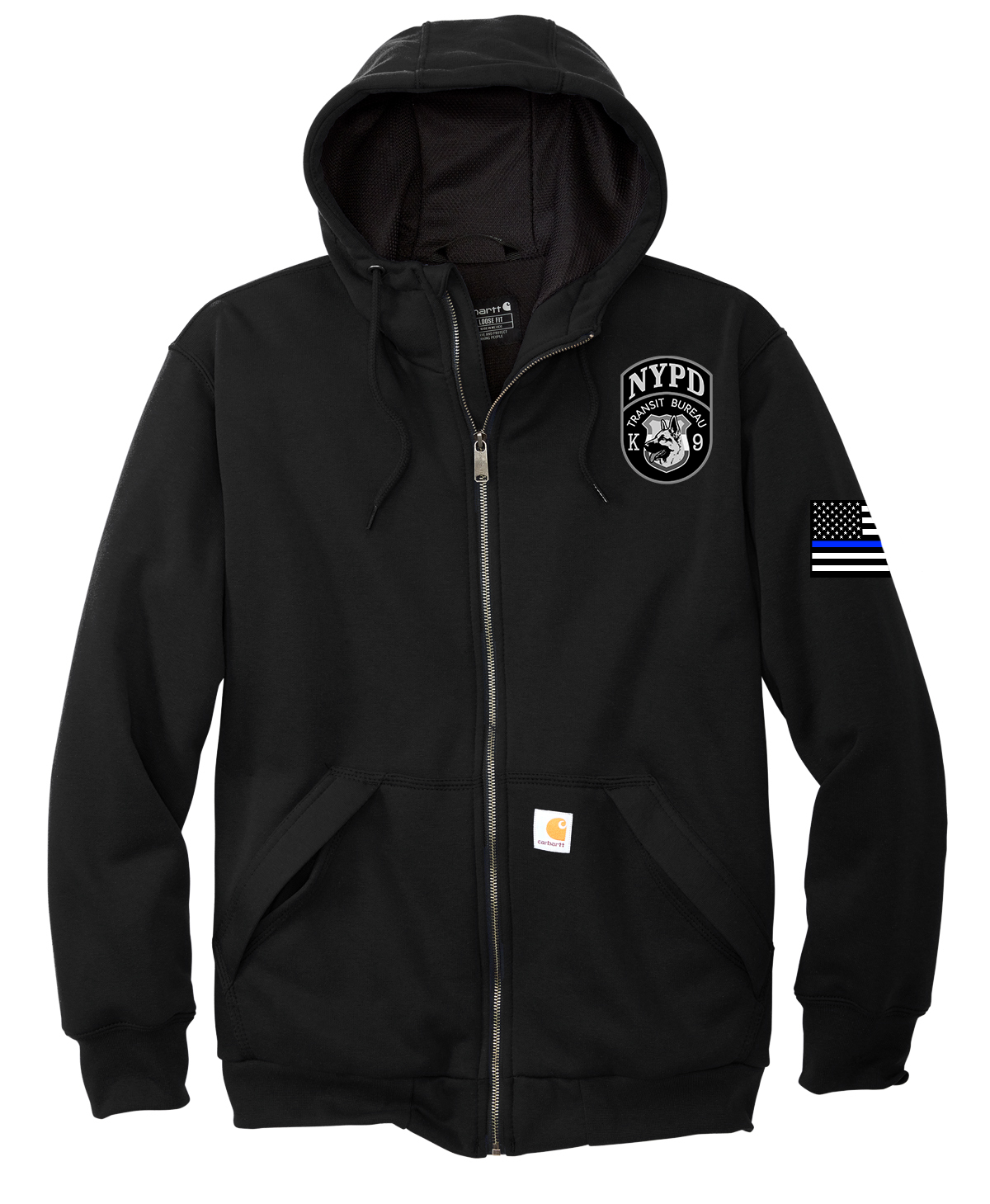 NYPD Transit K9 Carhartt Thermal-Lined Full Zip Sweatshirt