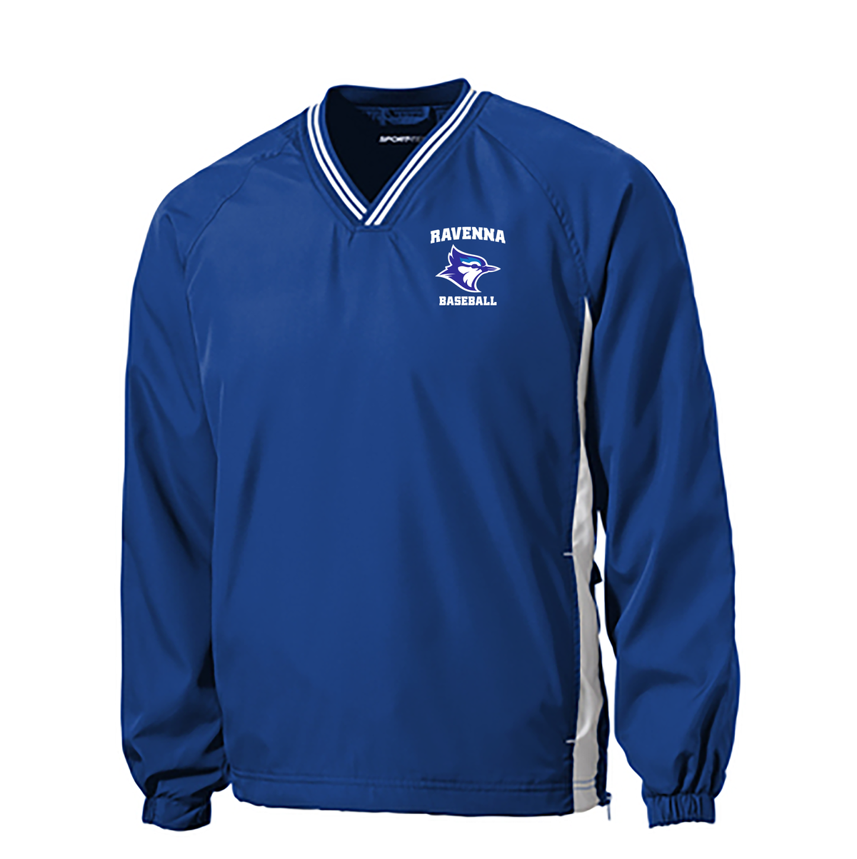 Ravenna Baseball Tipped V-Neck Raglan Wind Shirt