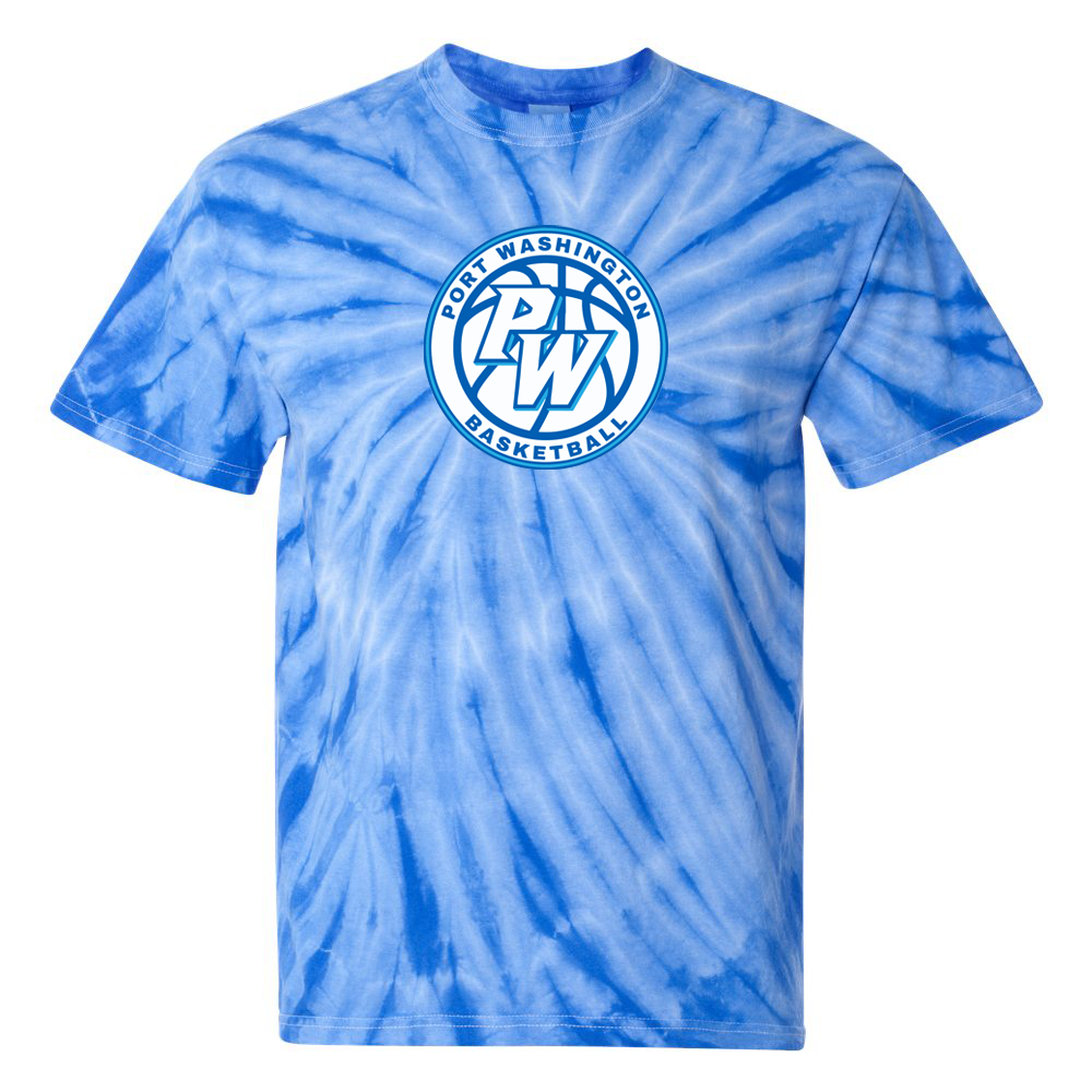 Port Washington Basketball Tie-Dye Pinwheel T-Shirt