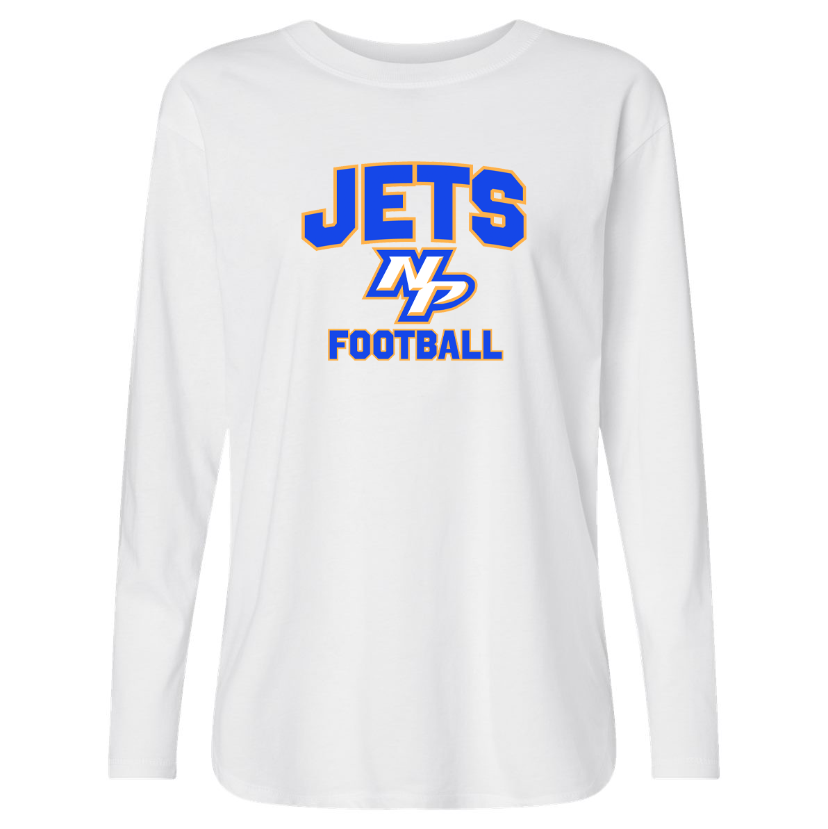 North Providence Jets Football Ladies' Relaxed Fine Jersey Long Sleeve Tee