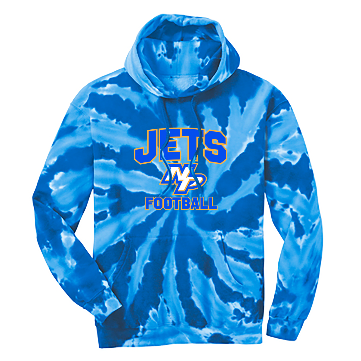 North Providence Jets Football Tie-Dye Pullover Hooded Sweatshirt