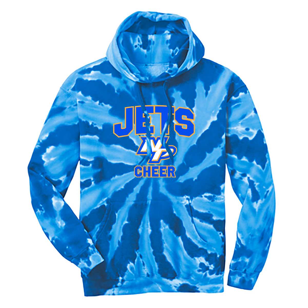 North Providence Jets Cheerleading Tie-Dye Pullover Hooded Sweatshirt