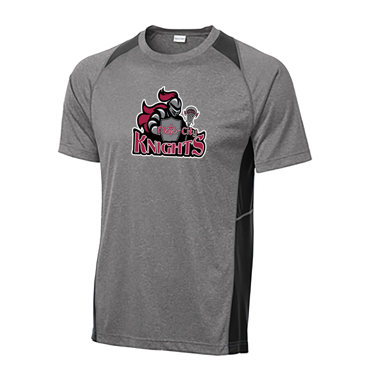 Motor City Knights Lacrosse Heather Colorblock Contender Tee