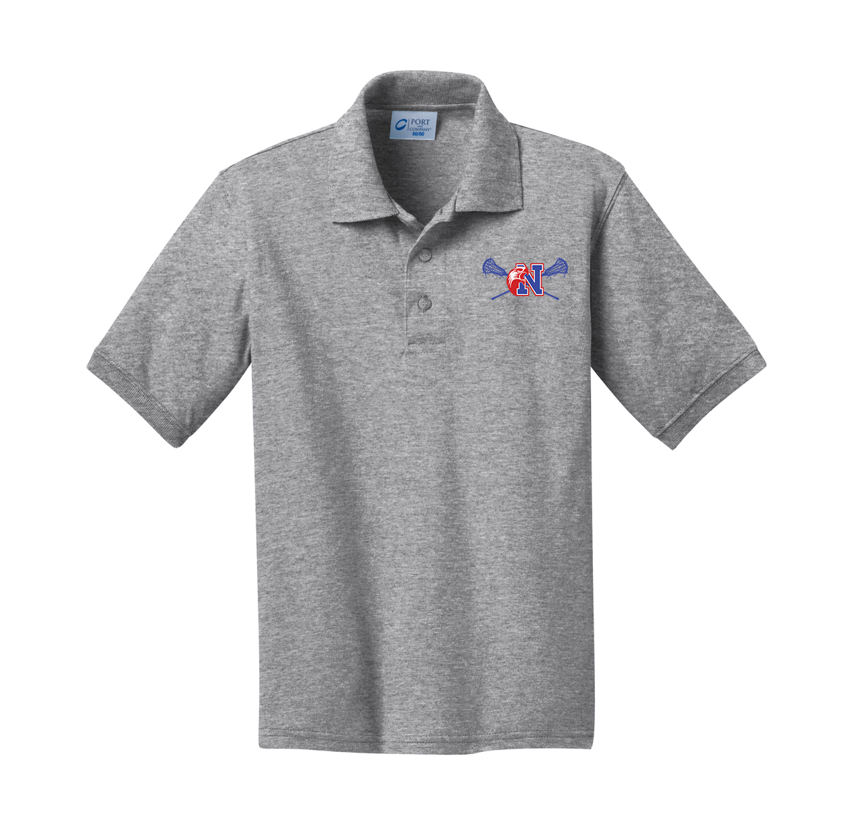 Natick Youth Lacrosse Core Blend Jersey Knit Polo