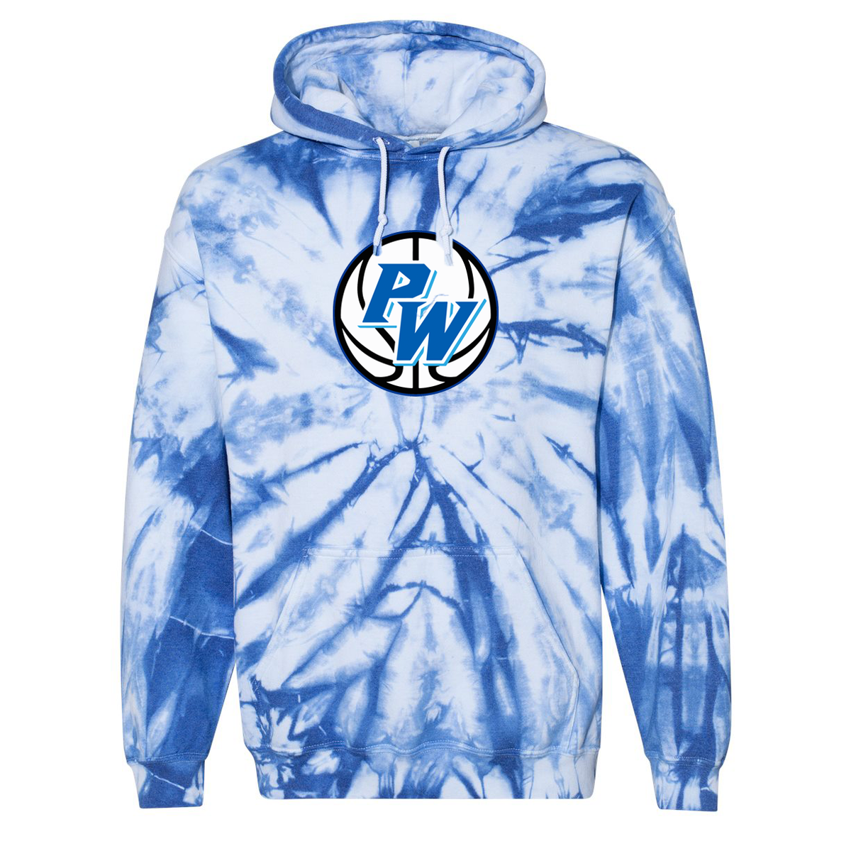 Port Washington Basketball Blended Hooded Tie-Dyed Sweatshirt