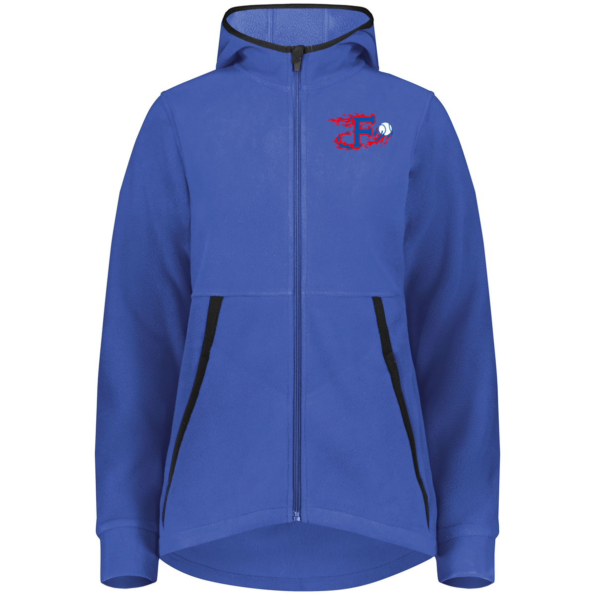 Farming Flames Baseball Club Women's Chill Fleece 2.0 Full Zip Hoodie