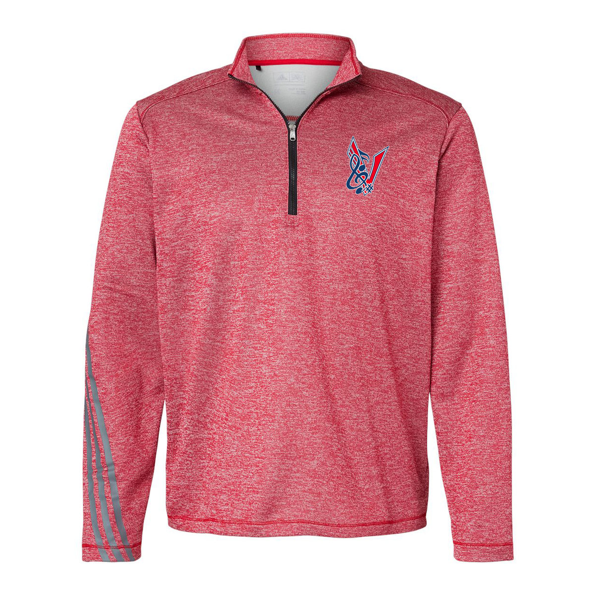 Fort Walton Beach Vikings Band Adidas Terry Heathered Quarter-Zip Pullover