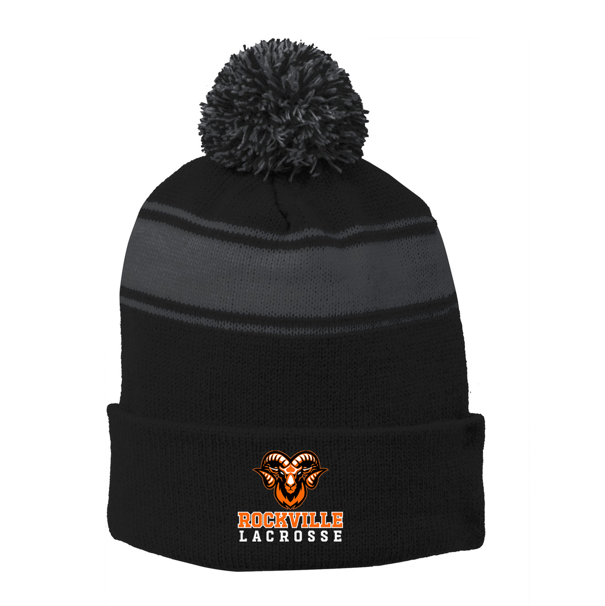 Rockville HS Lacrosse Pom Pom Beanie