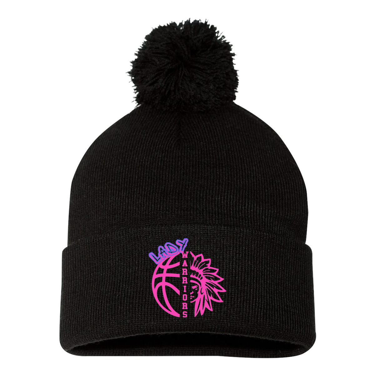 NMB Lady Warriors Basketball Pom-Pom Beanie