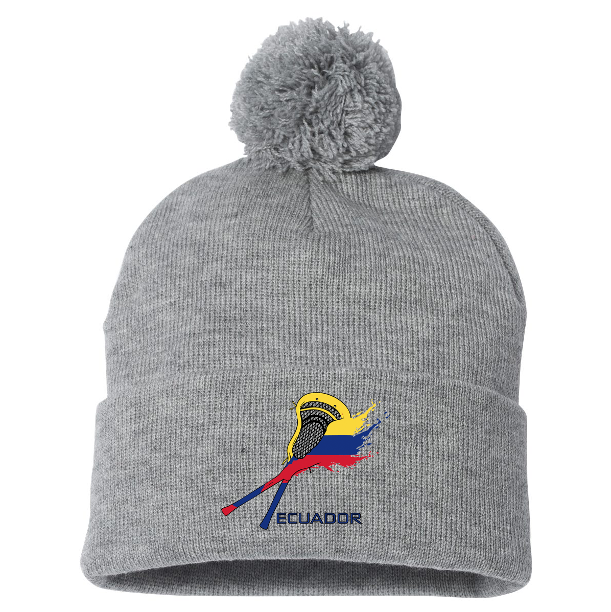 Ecuador Lacrosse Pom-Pom Beanie