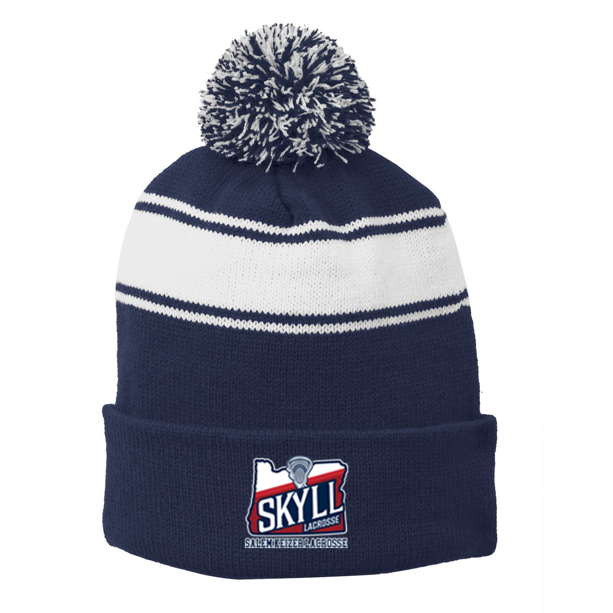 Salem Keizer Youth Lacrosse League Pom Pom Beanie