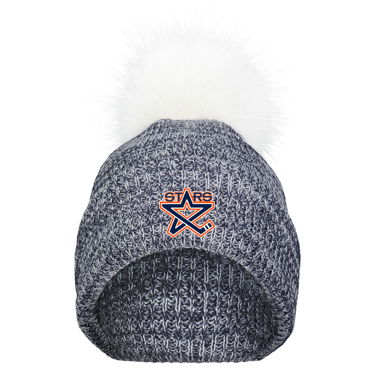 New York Stars Hockey Faux Fur Pom Beanie