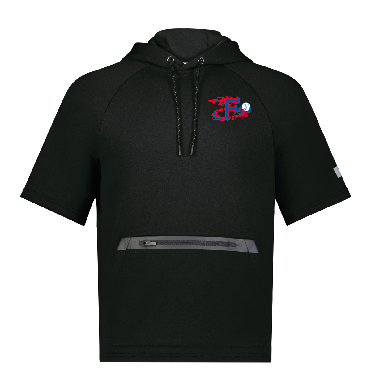 Farming Flames Baseball Club Legend Short Sleeve Tech Fleece Hoodie