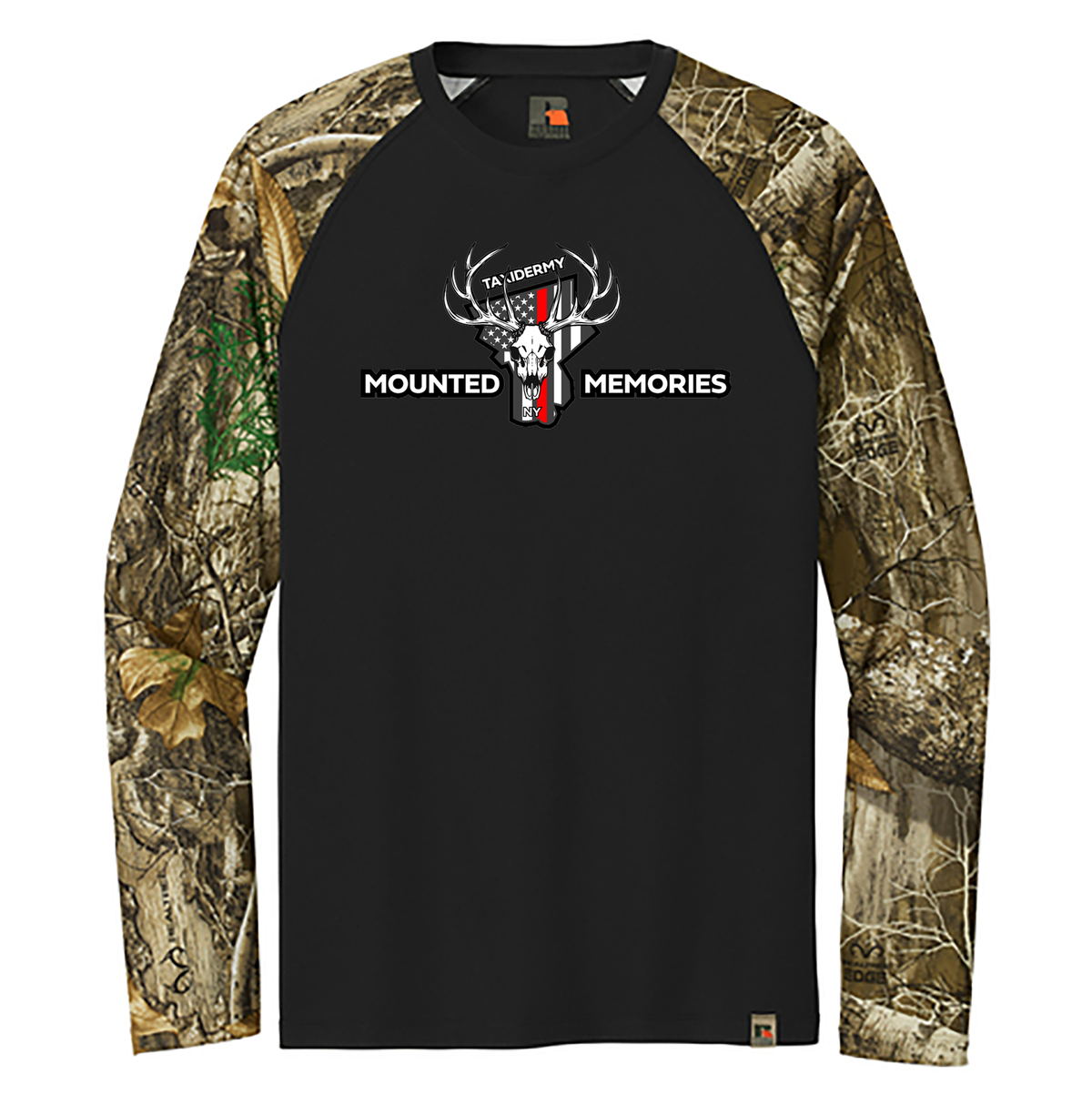 Mounted Memories Russell Outdoors Realtree Colorblock Performance Long Sleeve Tee