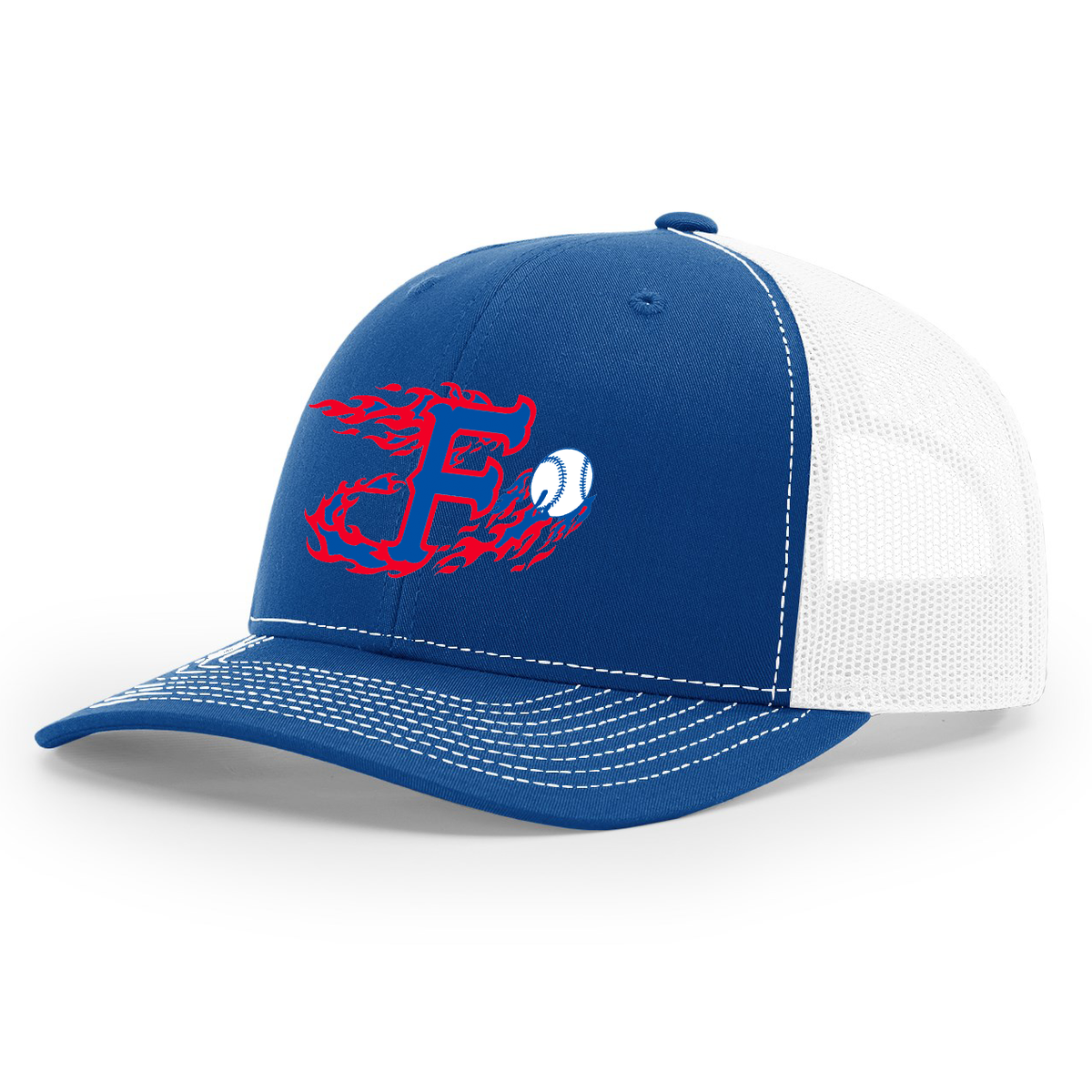 Farming Flames Baseball Club Snapback Trucker Cap