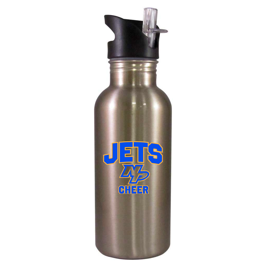 North Providence Jets Cheerleading Team Water Bottle