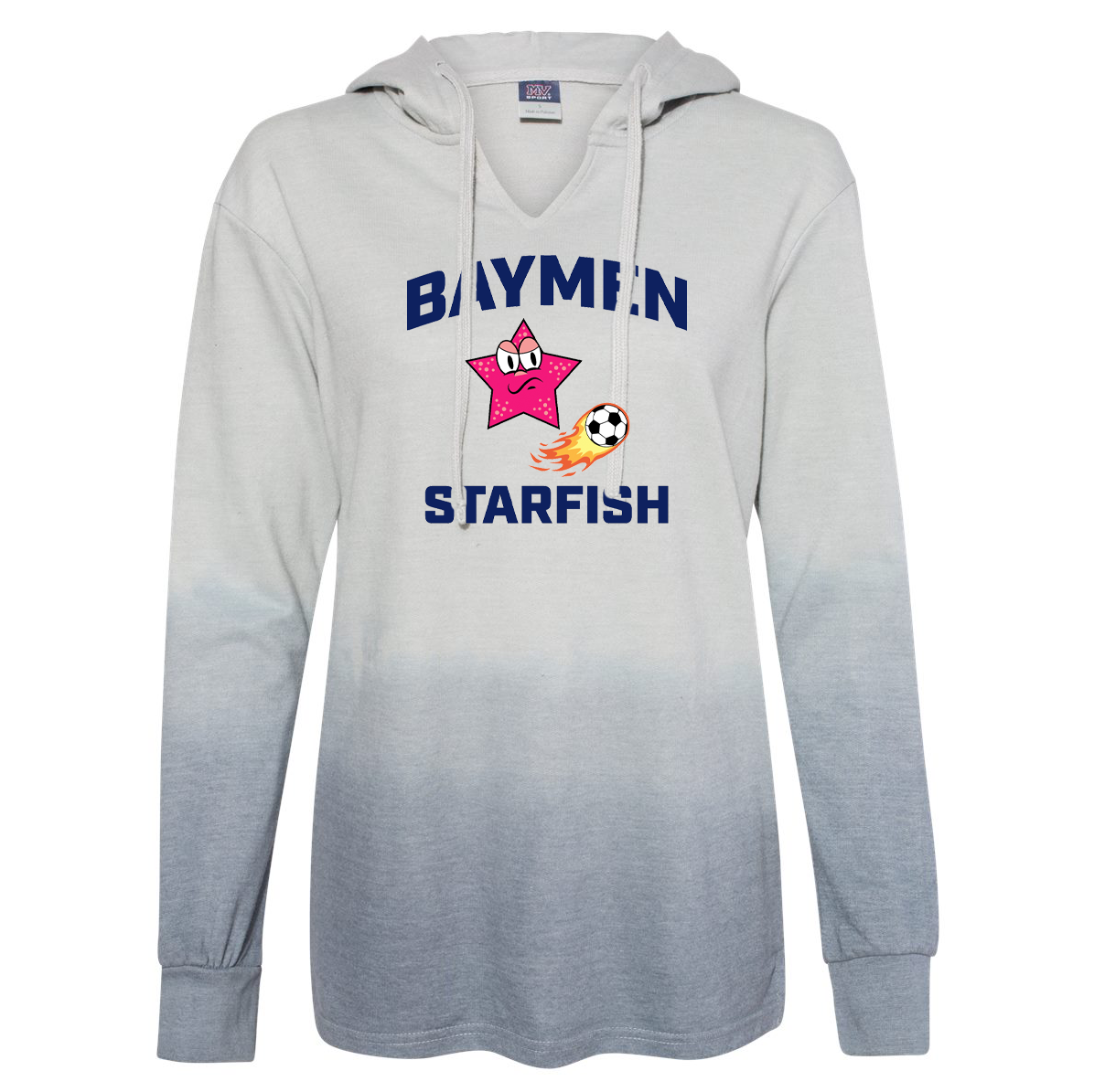 Baymen Starfish U12 Women's French Terry Ombre Hooded Sweatshirt