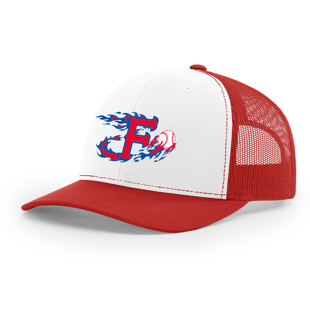 Farming Flames Baseball Club Snapback Trucker Cap