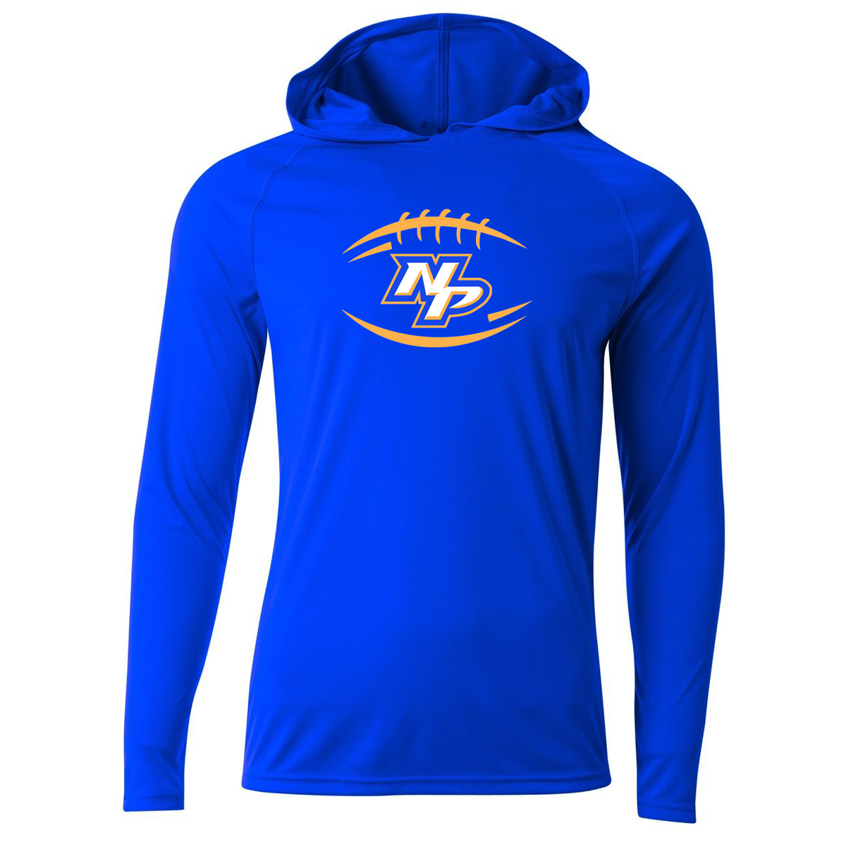 North Providence Jets Football Cooling Performance Long Sleeve Hooded Tee