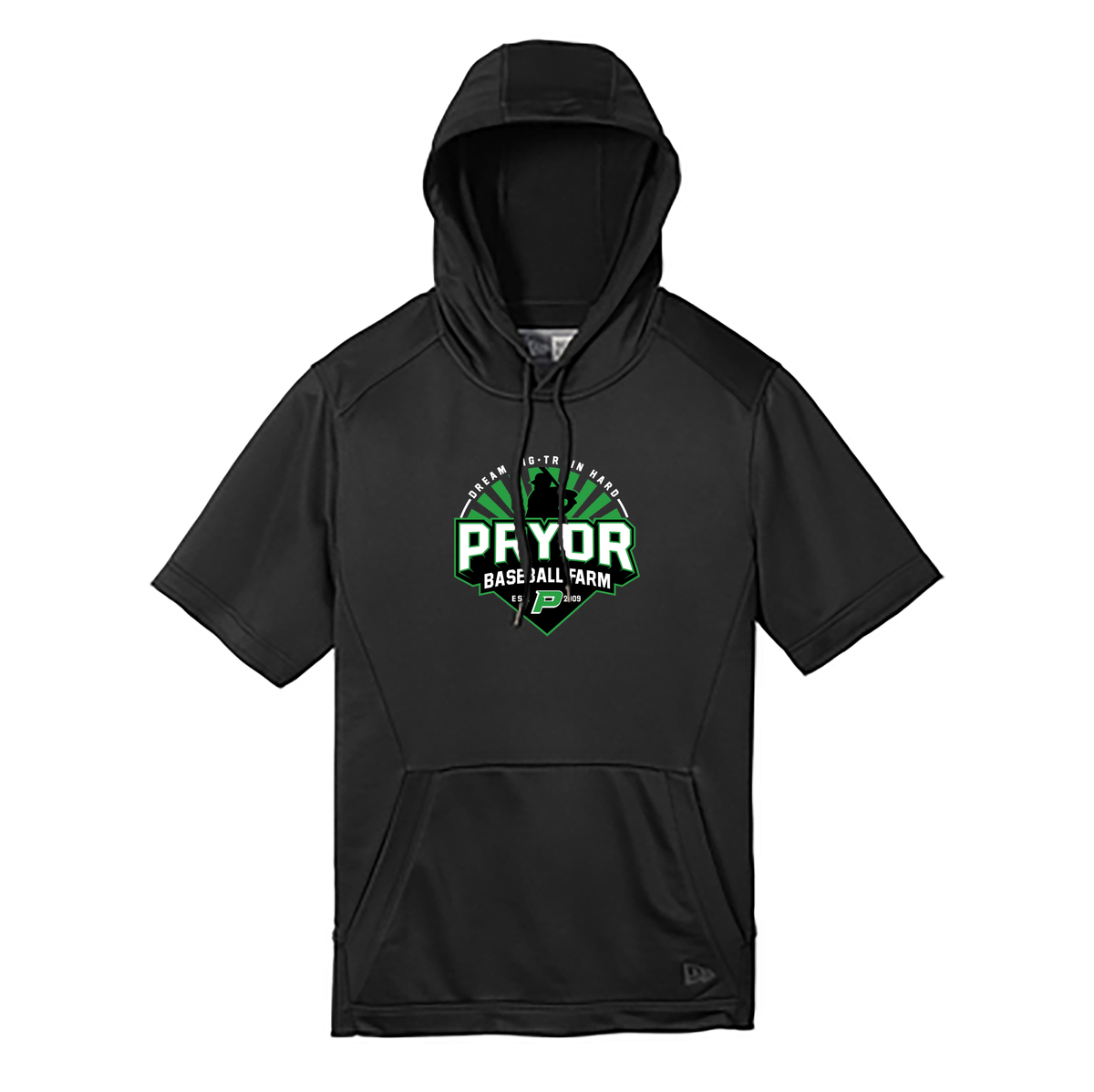 Pryor Baseball Farm New Era ® Performance Terry Short Sleeve Hoodie