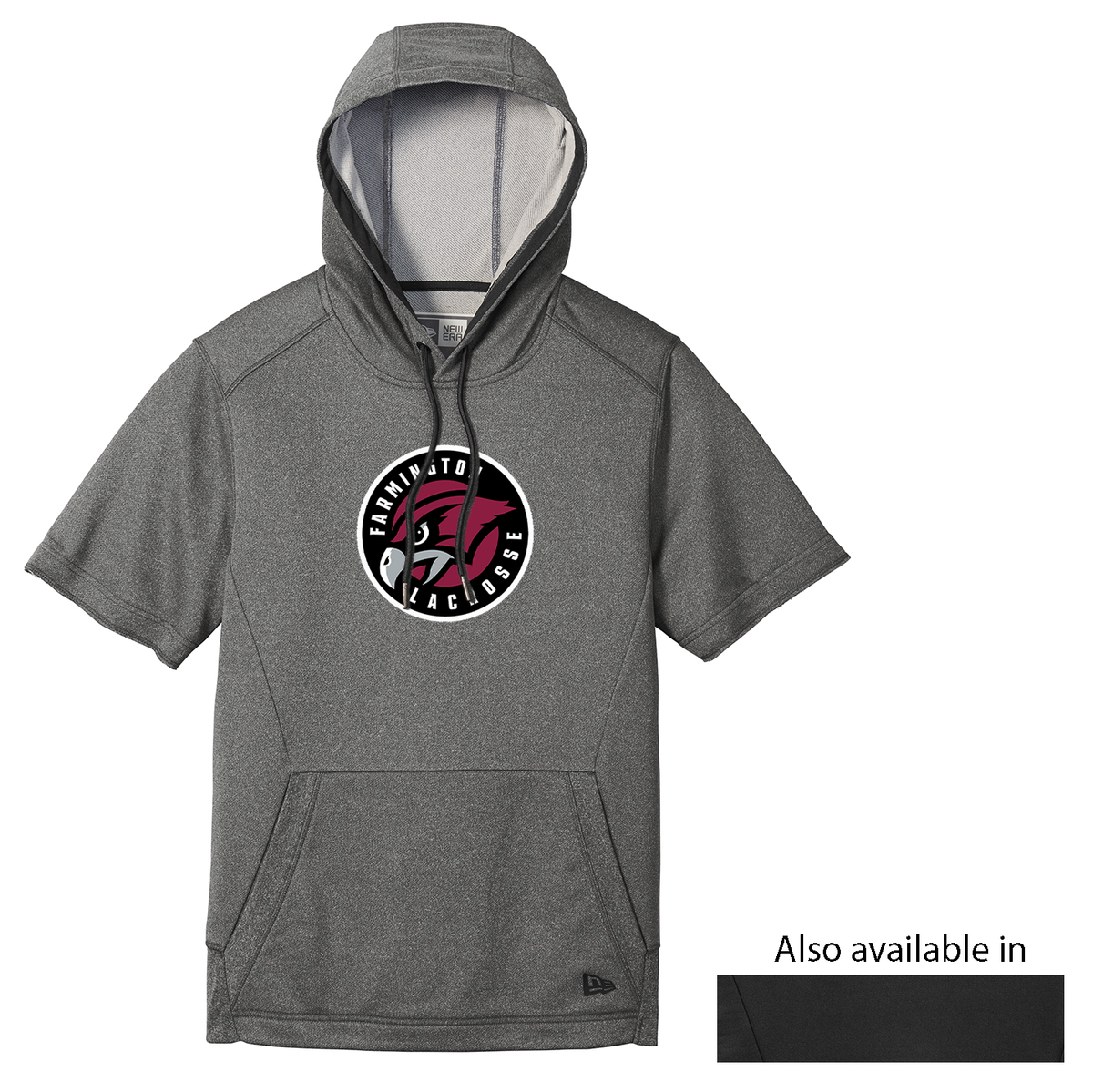 Farmington Lacrosse New Era Performance Terry Short Sleeve Hoodie