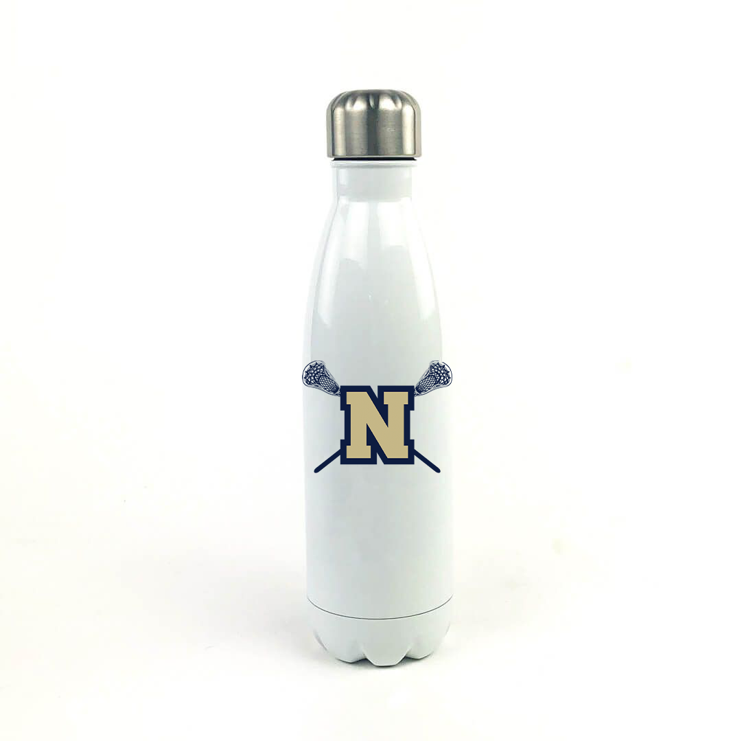 Newington Youth Lacrosse 17 Oz. White Stainless Steel Water Bottle