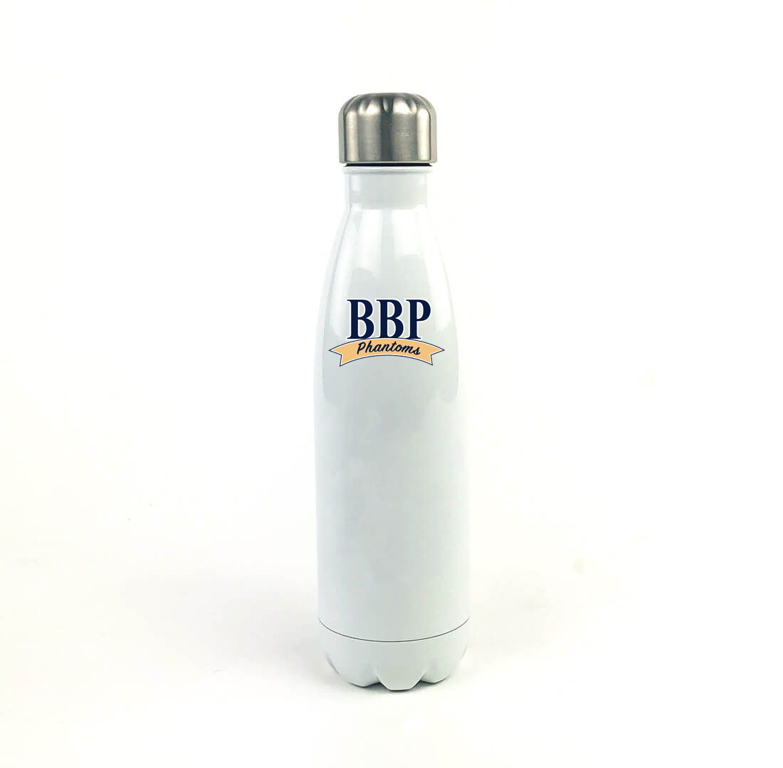 BBP Schools 17 Oz. White Stainless Steel Water Bottle