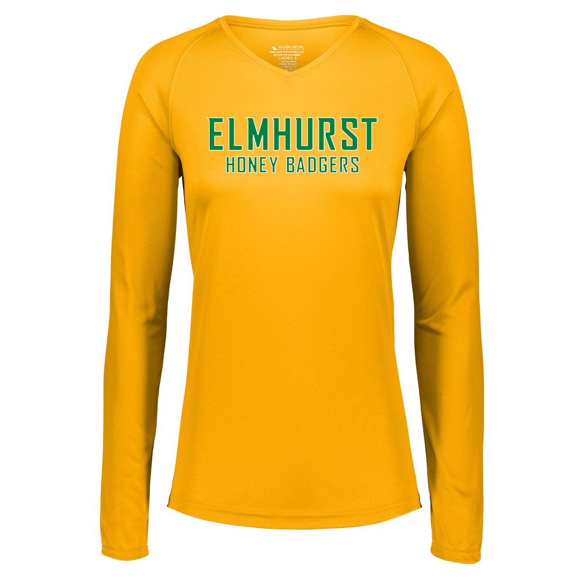 Elmhurst Honey Badgers Ladies Attain Wicking Long Sleeve Tee