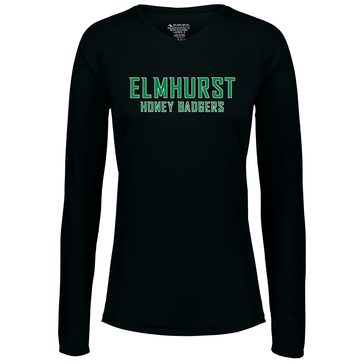 Elmhurst Honey Badgers Ladies Attain Wicking Long Sleeve Tee