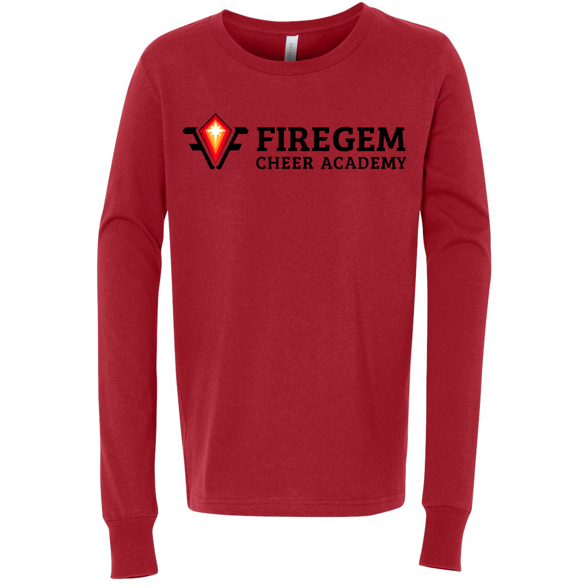 Firegem Cheer Academy Youth Long Sleeve Jersey Tee