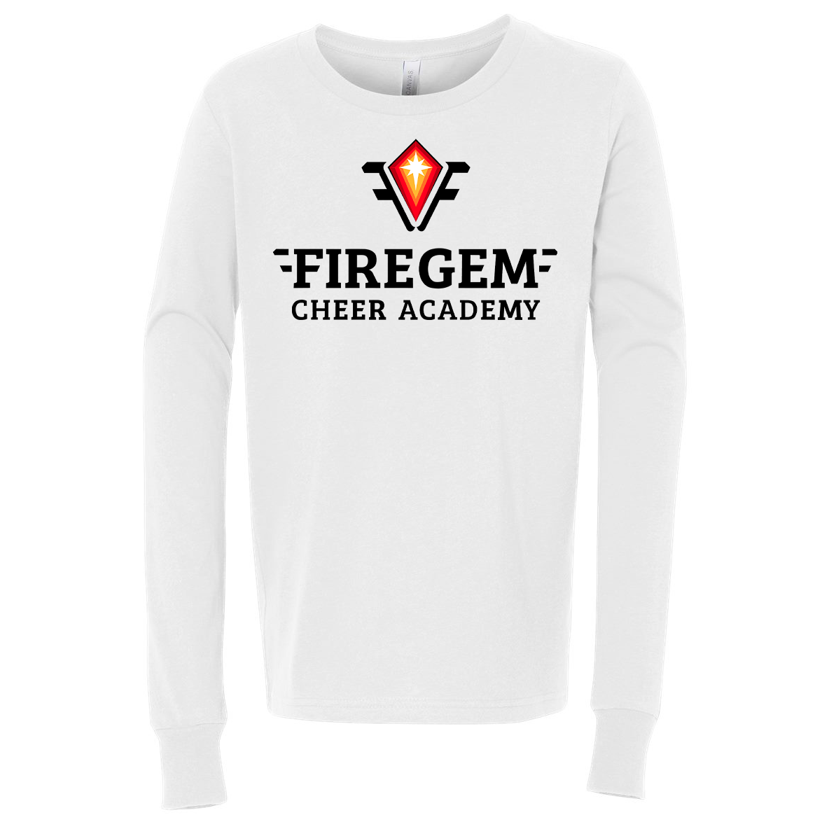 Firegem Cheer Academy Youth Long Sleeve Jersey Tee