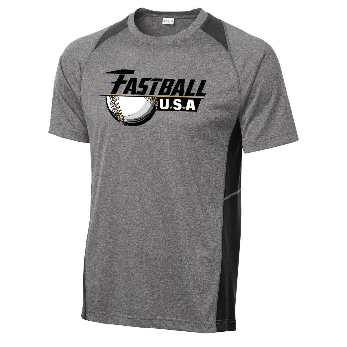 Team Fastball Baseball Heather Colorblock Tee