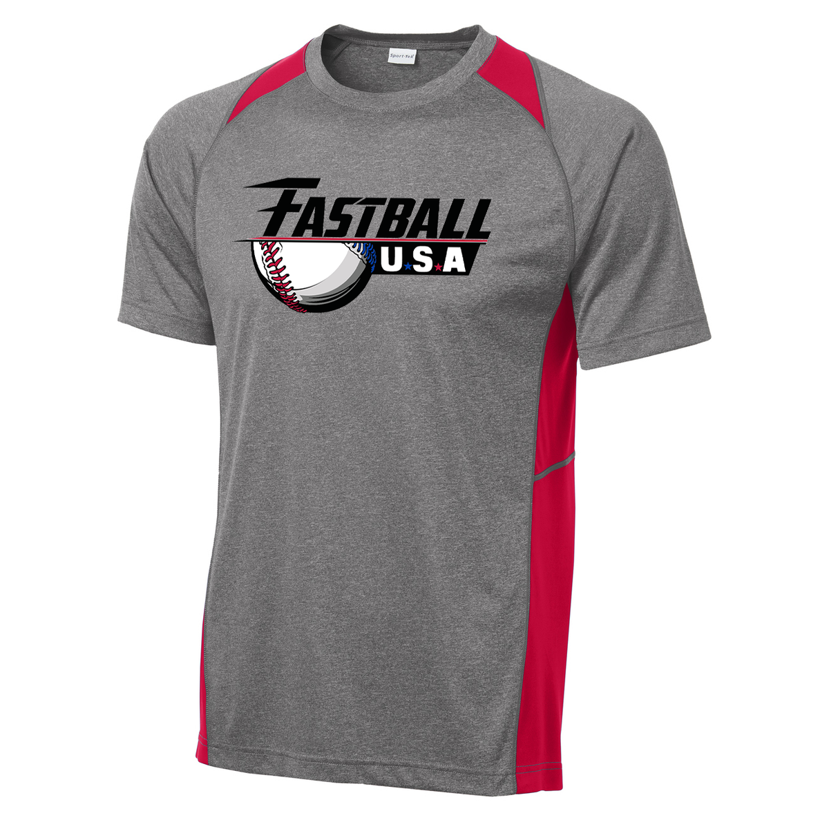 Fastball USA Academy Baseball Heather Colorblock Tee