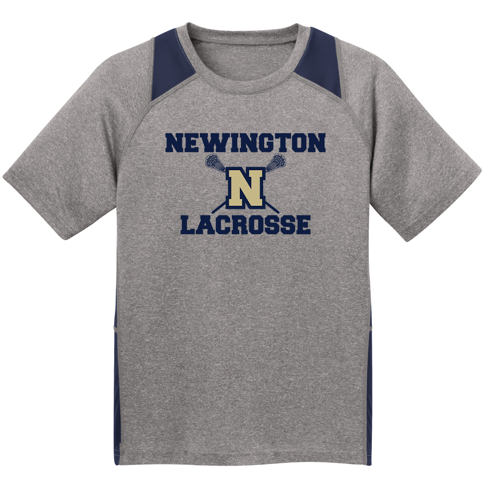 Newington Youth Lacrosse Heather Colorblock Tee