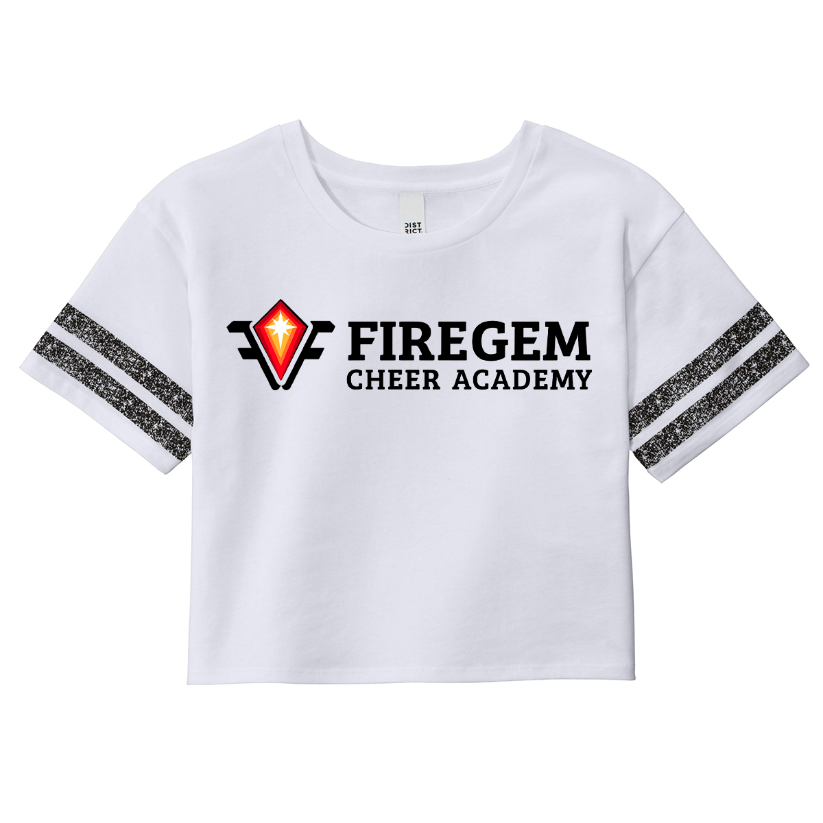 Firegem Cheer Academy Women's Scorecard Crop Tee