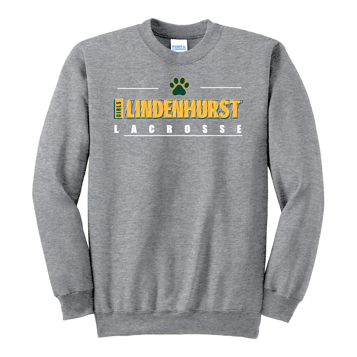 Lindenhurst Girls Lacrosse Crew Neck Sweater