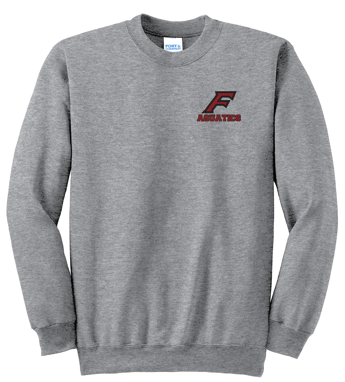 Farmington Aquatics Athletic Heather Crew Neck Sweater