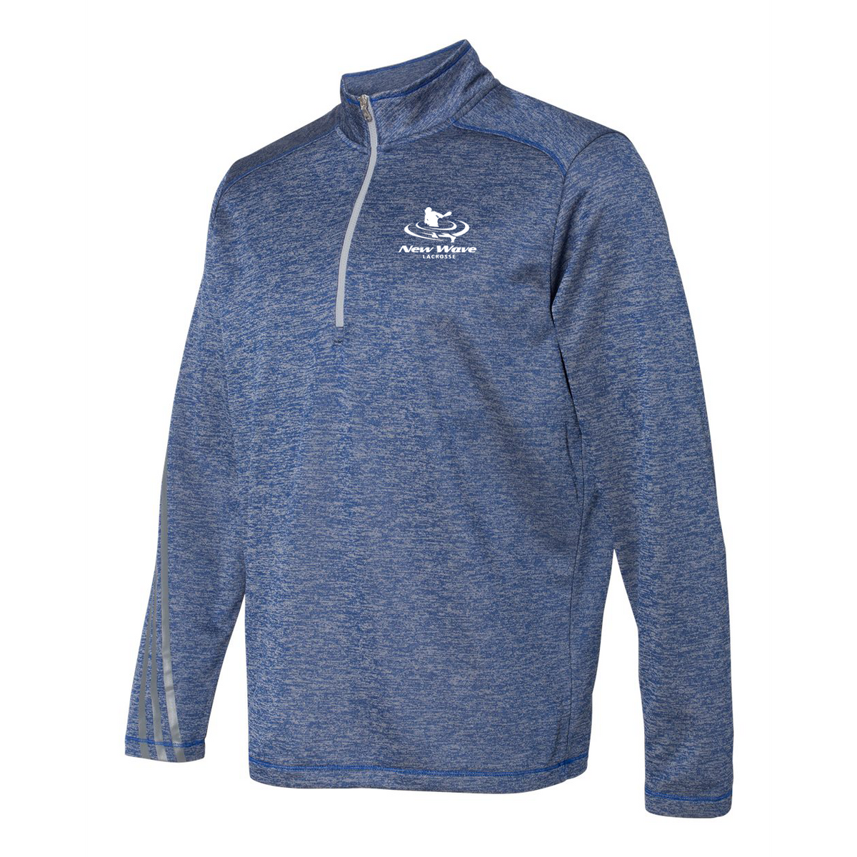 New Wave Boys Lacrosse Adidas Terry Heathered Quarter-Zip Pullover