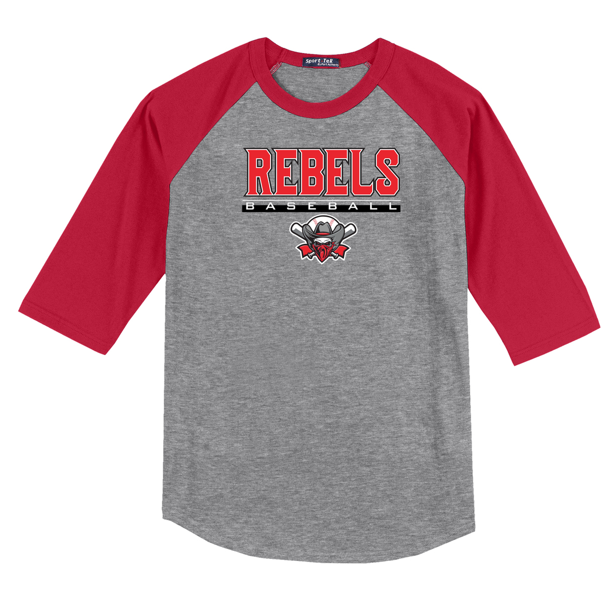 Rebels Baseball 3/4 Sleeve Baseball Shirt
