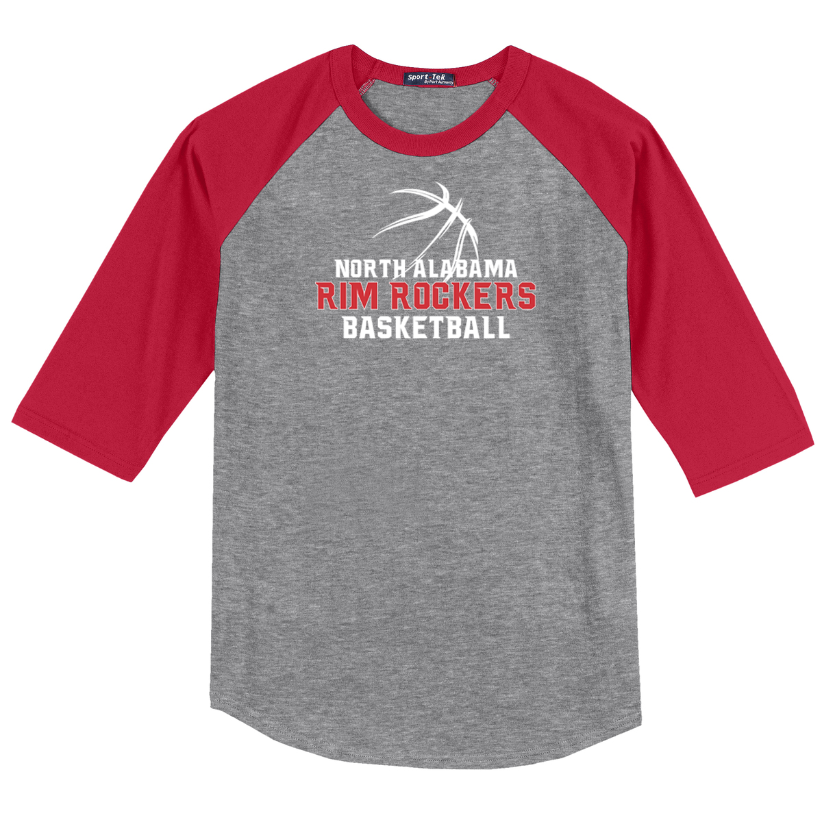 Rim Rockers Basketball 3/4 Sleeve Baseball Shirt