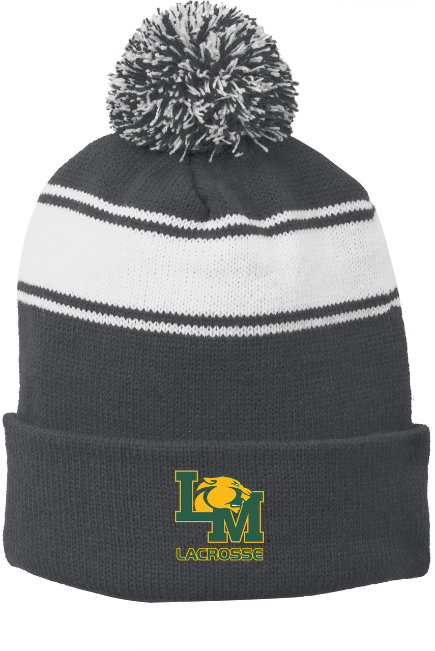 Little Miami Lacrosse Grey Pom Pom Beanie