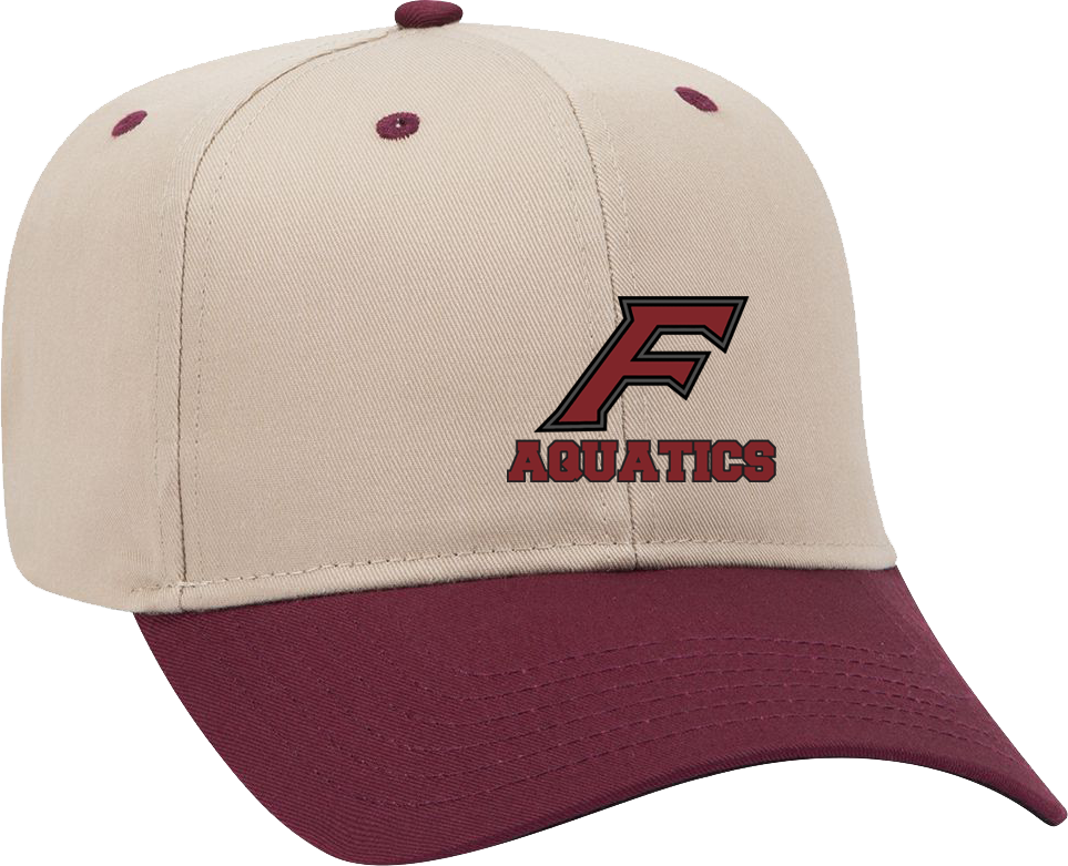 Farmington Aquatics Khaki / Maroon Cap