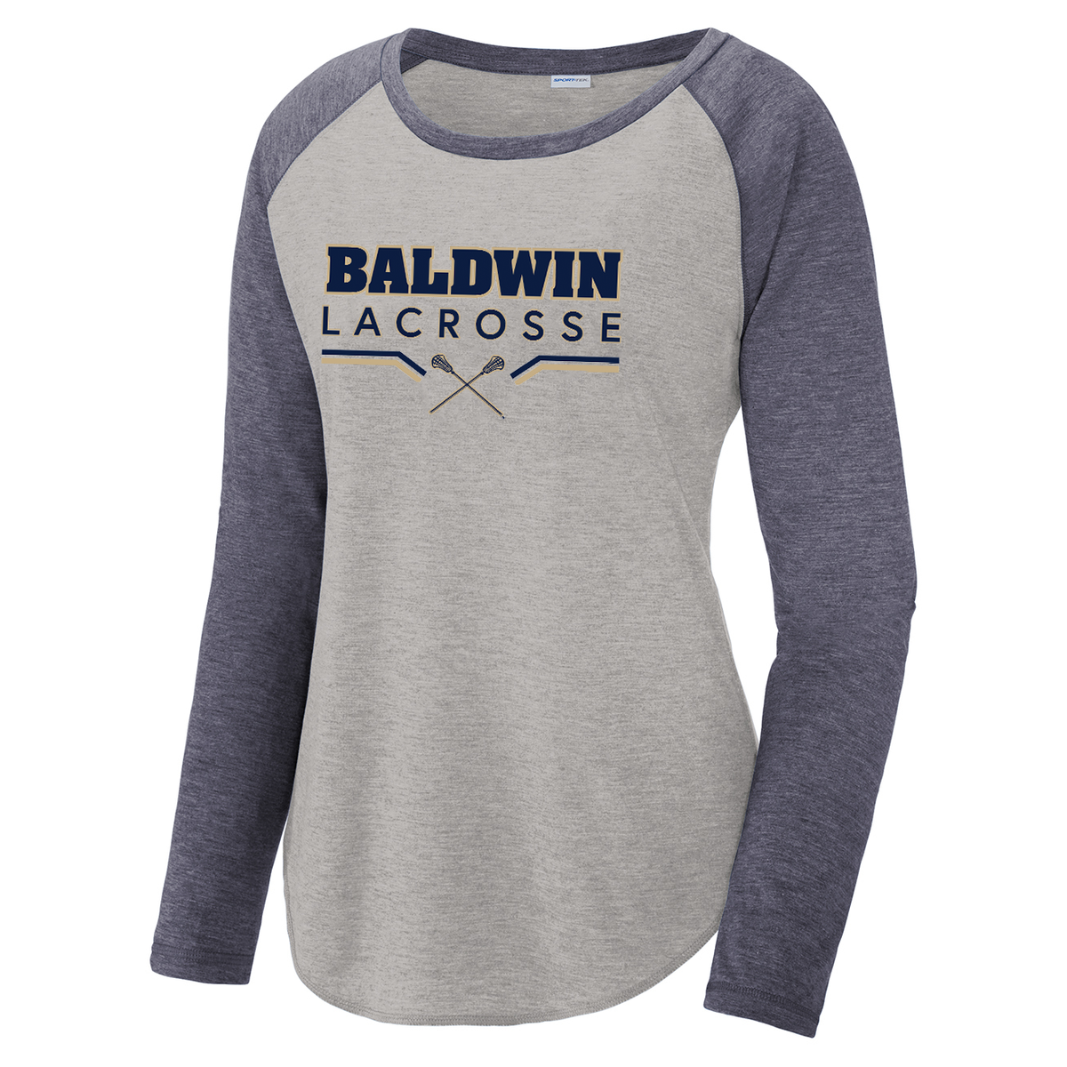 Baldwin HS Girls Lacrosse Women's Raglan Long Sleeve CottonTouch