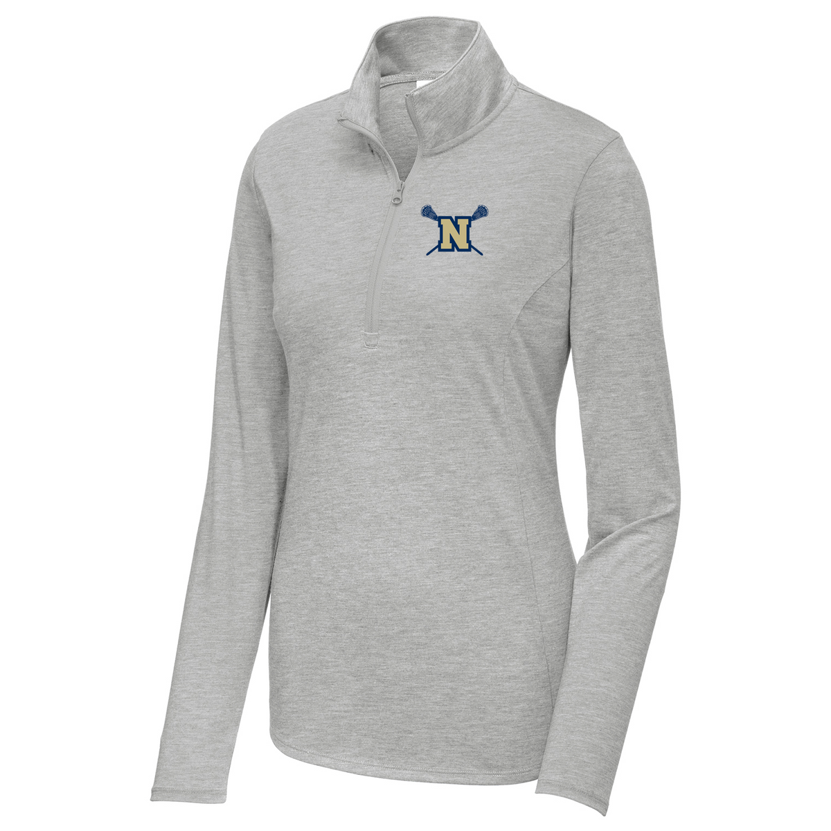 Newington High School Lacrosse Womens Tri-Blend Quarter Zip