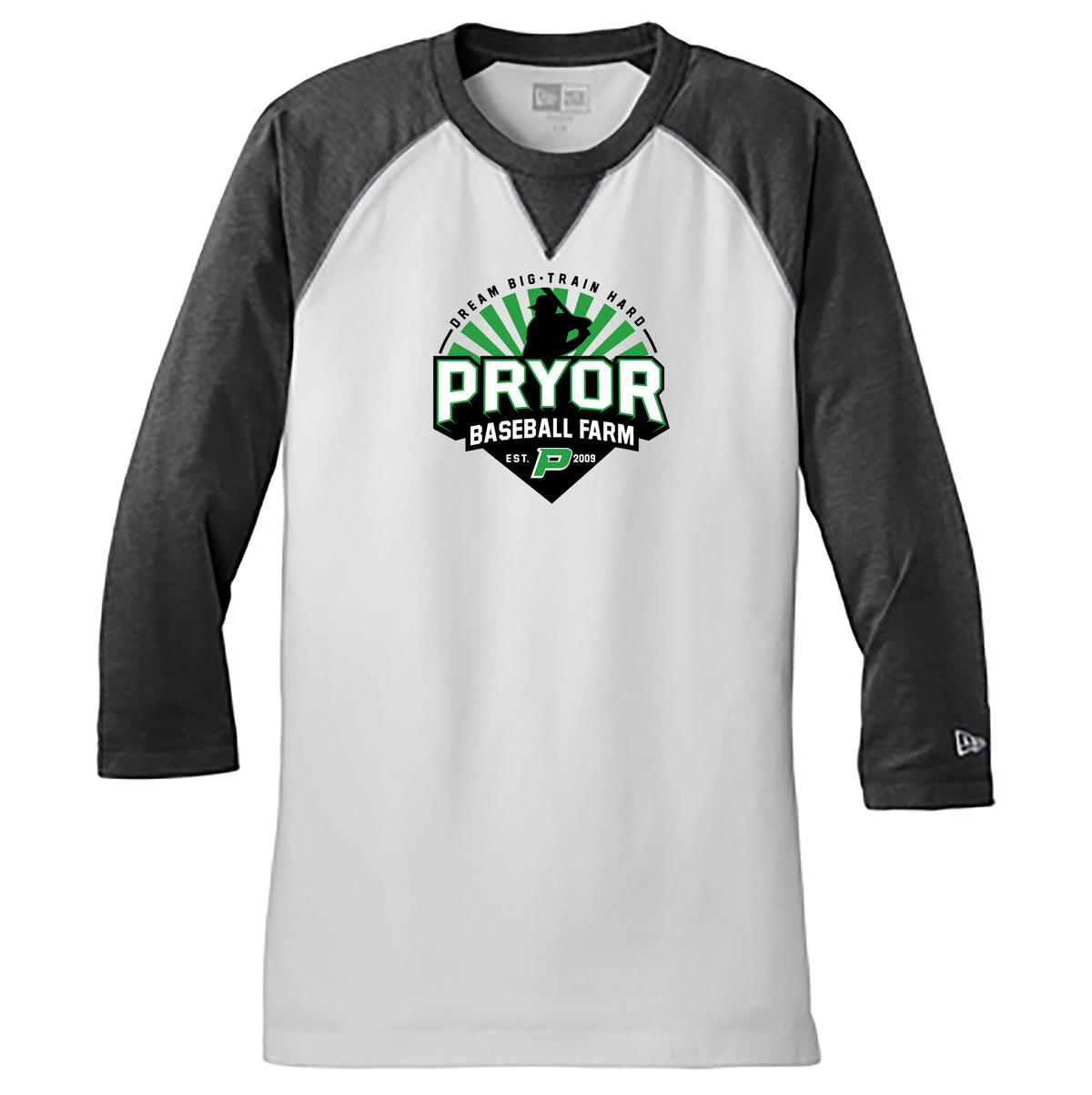 Pryor Baseball Farm New Era® 3/4 Sleeve Baseball Tee