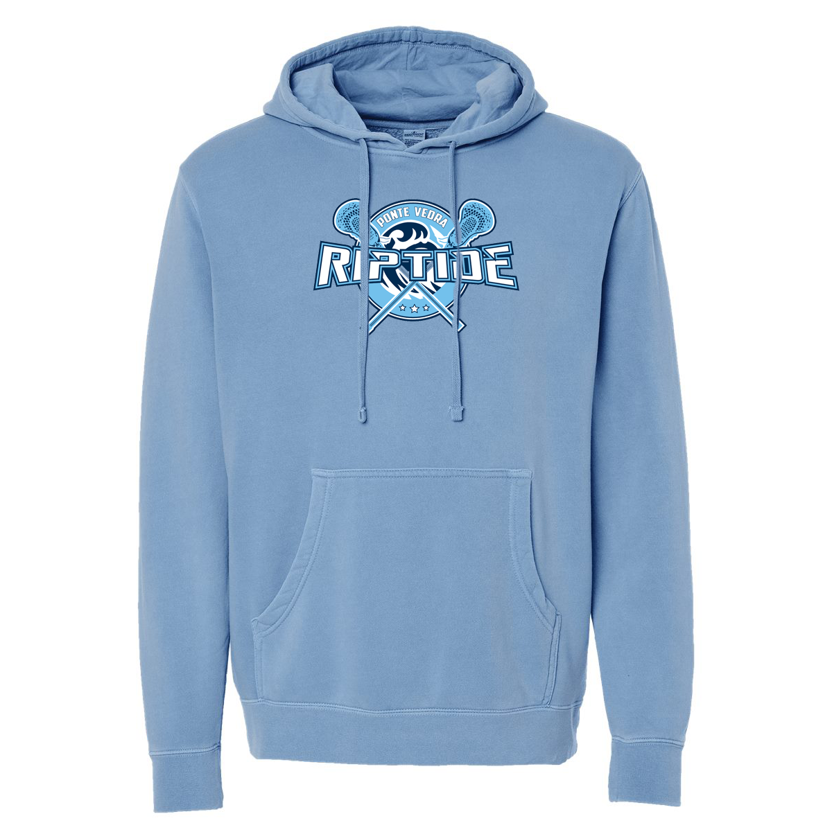 Ponte Vedra Riptide Lacrosse Independent Trading Co. Pigment-Dyed Hooded Sweatshirt