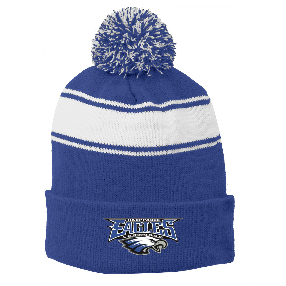 Hauppauge Lacrosse Pom Pom Beanie